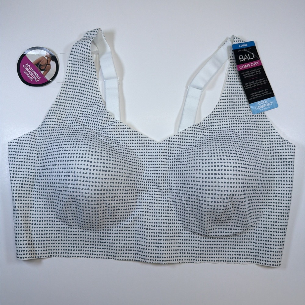 Bali Women's Comfort Revolution EasyLite Back Close Wirefree Bra DF3496 White